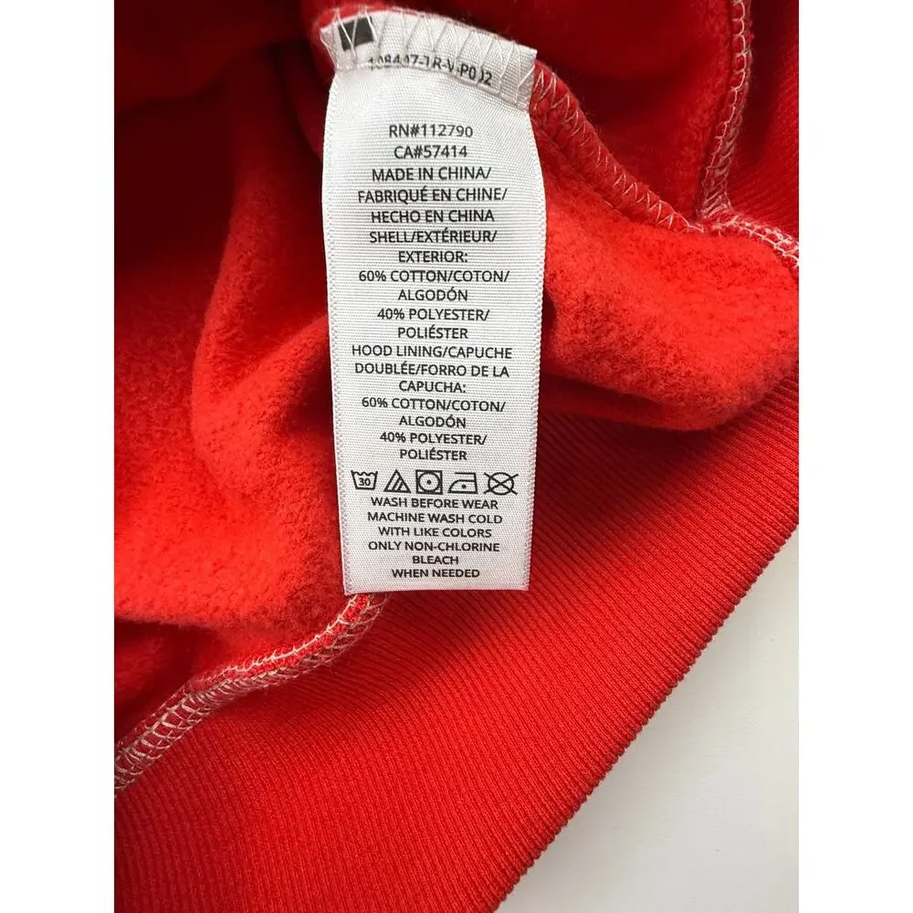 TRUE RELIGION BUDHA LOGO SEAL ZIP HOODIE RED SZ S NWT